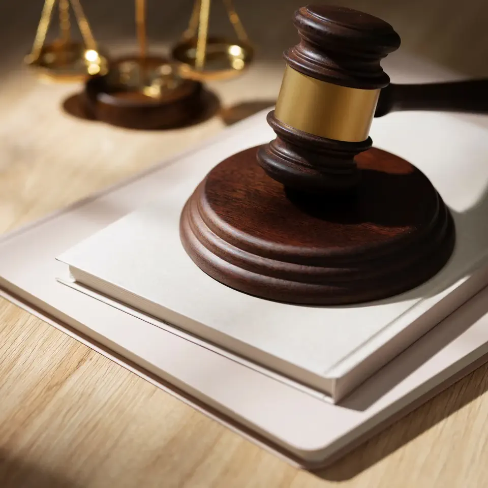 Gavel and legal scales