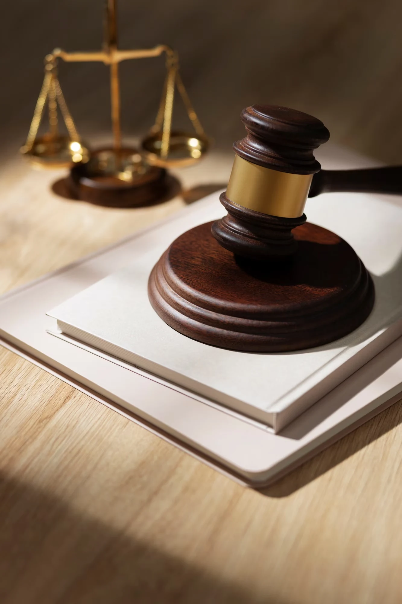 Gavel and legal scales