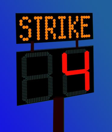 dui felony offense represented by strike 4 in baseball