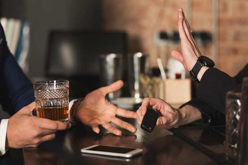 bartender taking keys away