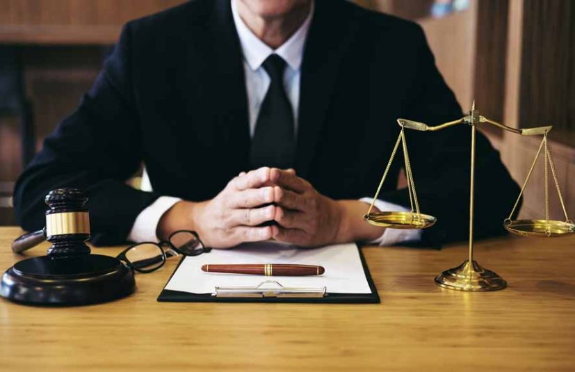 lawyer at a desk